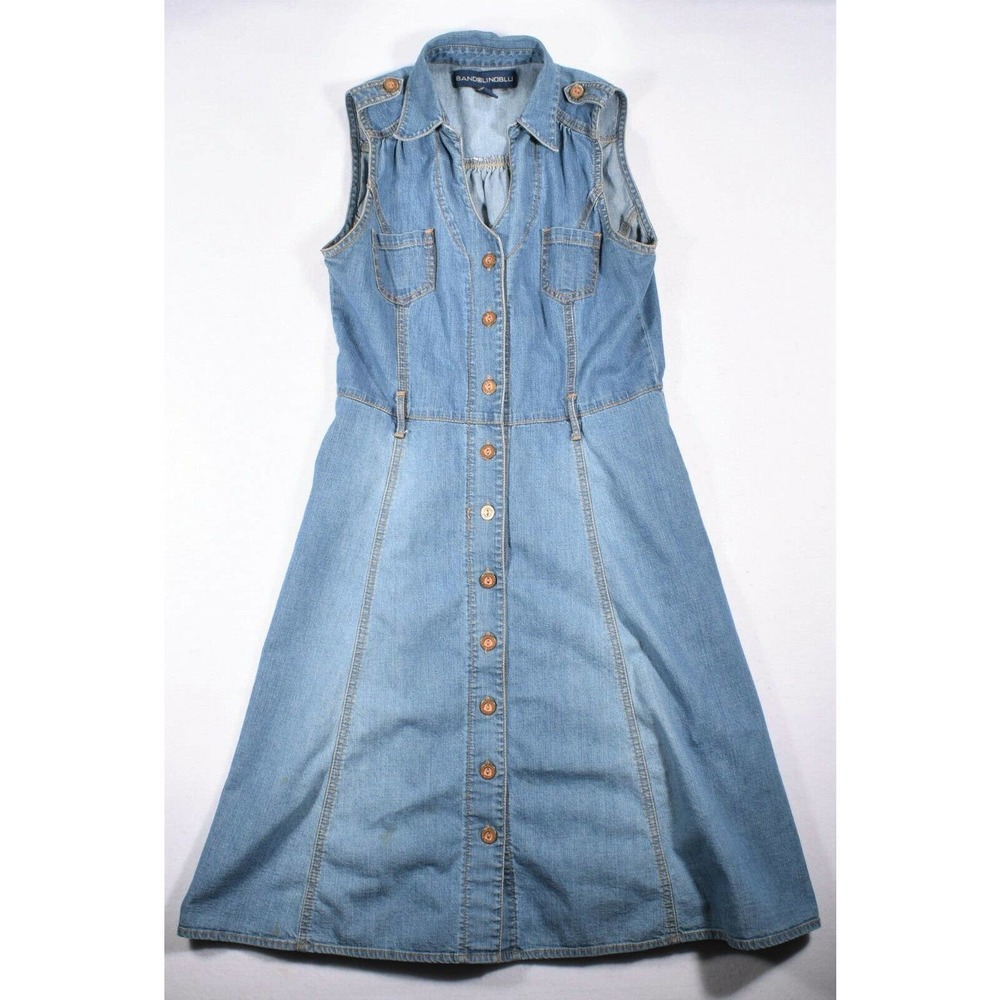 Bandolinoblu Denim Chambray Tunic Shirt Western Size 8